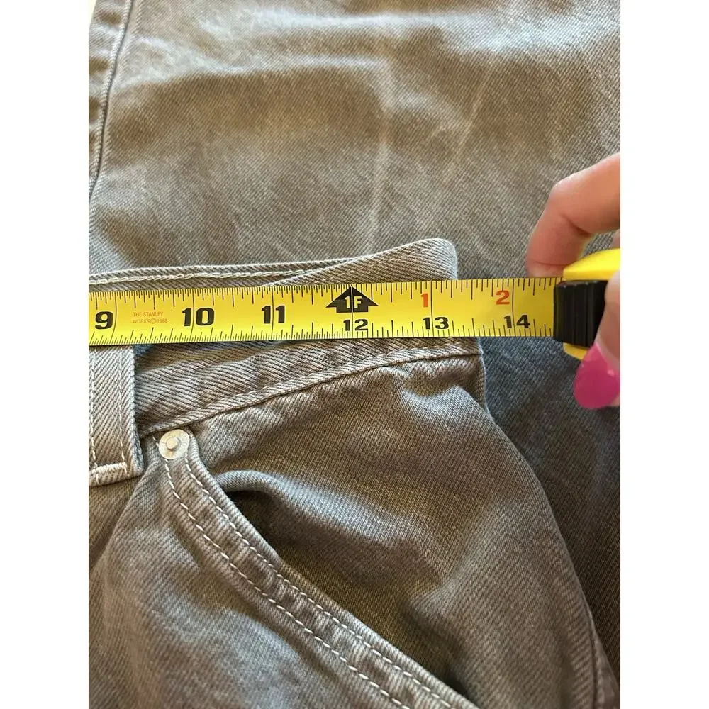 Levis Dad Utility Carpenter Jean Women Sz 24x30 Brown Denim Premium Big E